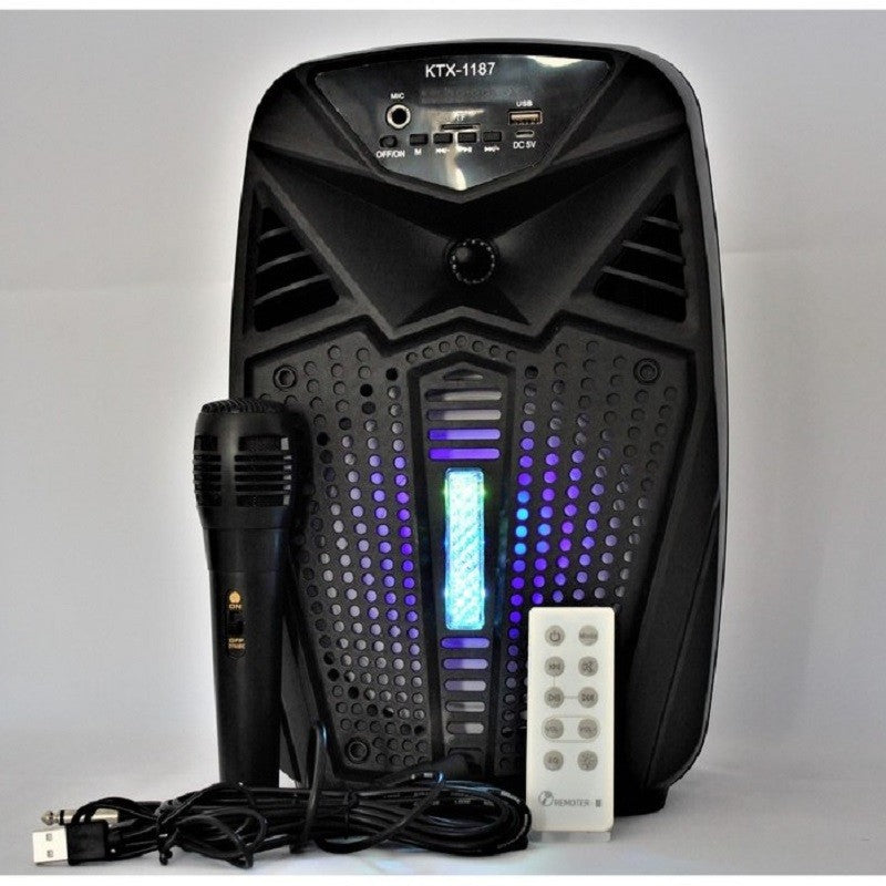 Caixa De Som Bluetooth Microfone E Controle Remoto Ktx 1187
