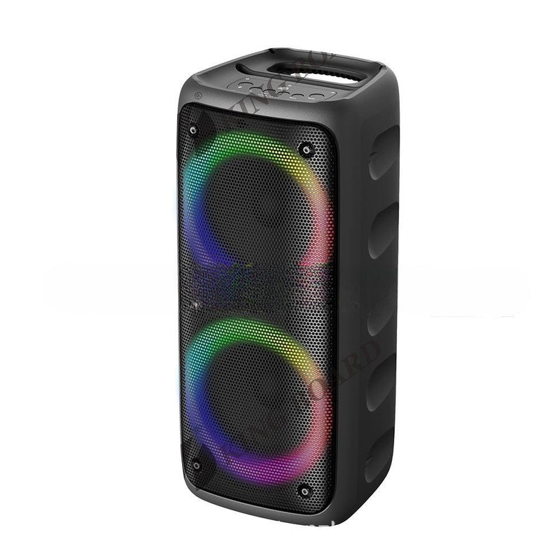 Caixa de som bluetooth grande amplificação pintura led rgb grasep ultra potên