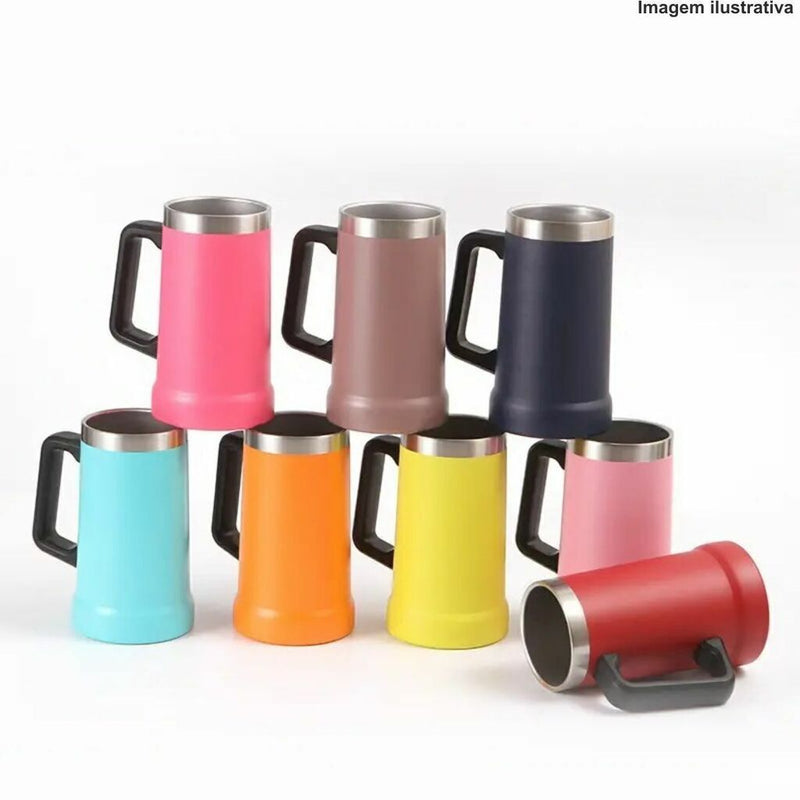 CANECA TÉRMICA C/ALÇA 709ML Código 709ML
