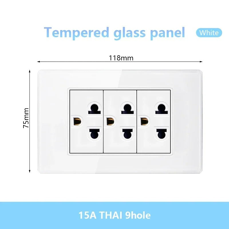 Tomada de parede de carga rápida usb inteligente tipo-c 20w americana, painel d