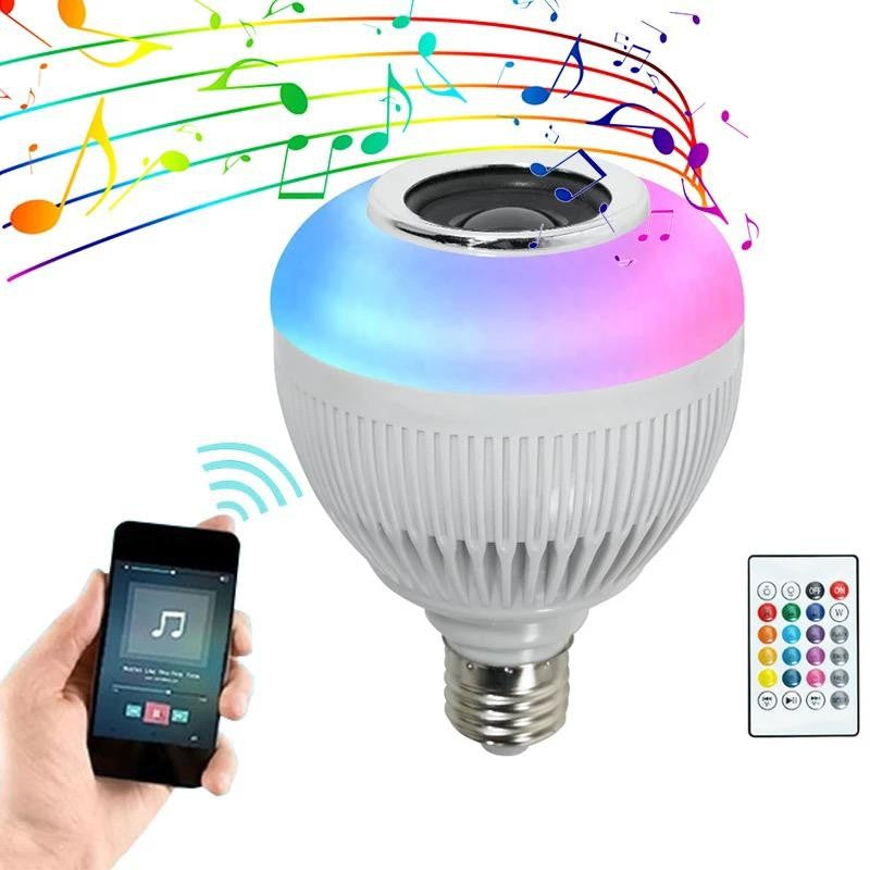 DAFUSHOP Lampada Bluetooth Led Caixa De Som Com Controle Remoto 12W Rgb Luz Colo