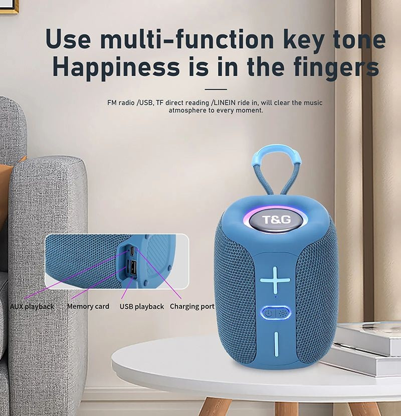 Caixa de som alto-falante bluetooth portátil caixa de som música subwoofer sem