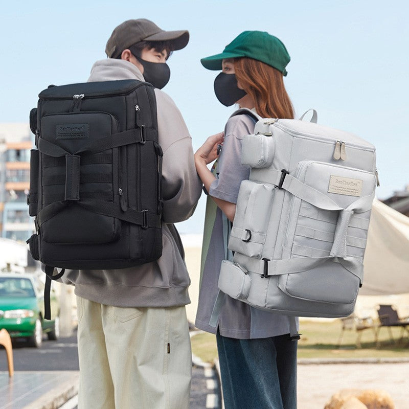 Grande capacidade saco de ginásio mochila de viagem separação seca molhada sa