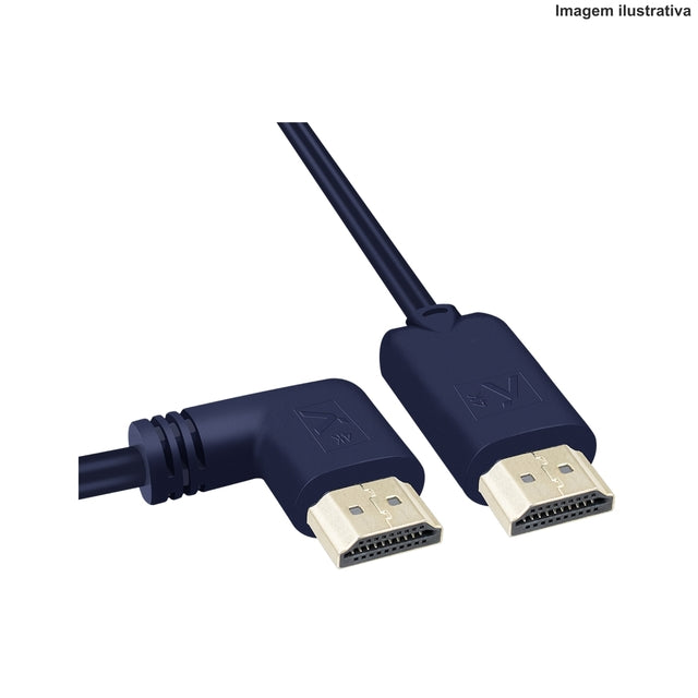 CABO HDMI 5M 24K CONECTOR 90° 4K905 AQUÁRIO Código PRD505034731946444