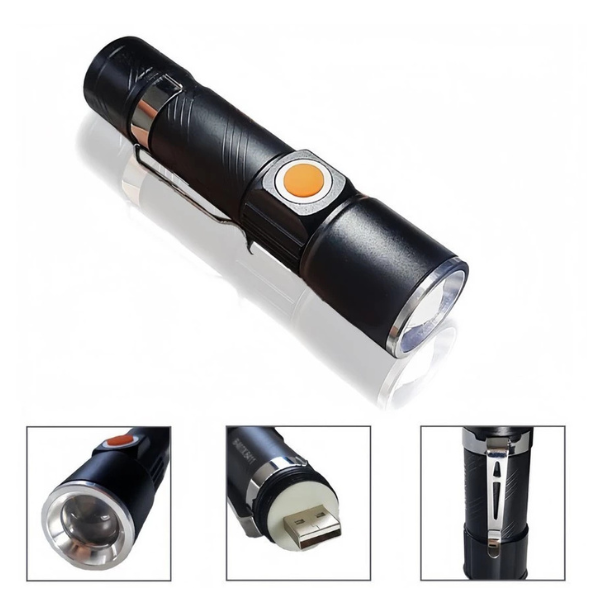 LANTERNA RECÁRREGAVEL USB BL-616-T6 SHINYMAX Código BL-616