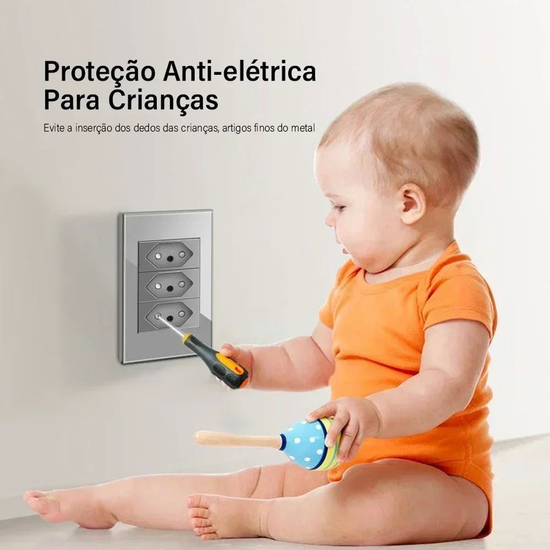 DELEFU Temperado Vidro Cinza Brasil Standard Outlet Dual Usb Tipo C Suíça Wall