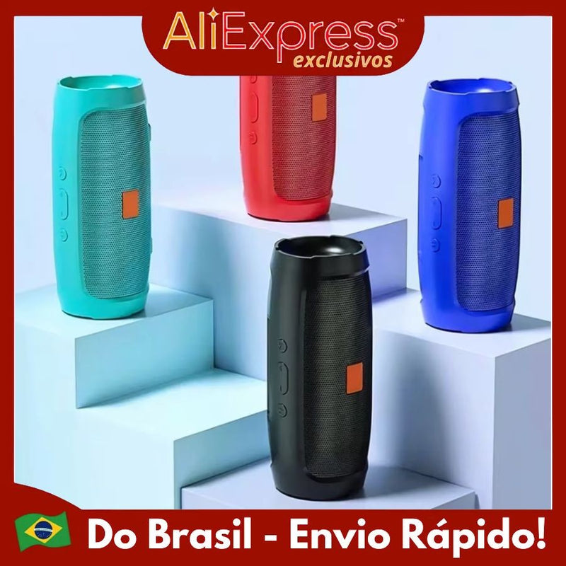 Caixa de Som Charge Mini 3 + Portátil Com Rádio Bluetooth Hi-Fi Sem Fio Bateri