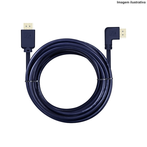 CABO HDMI 5M 24K CONECTOR 90° 4K905 AQUÁRIO Código PRD505034731946444