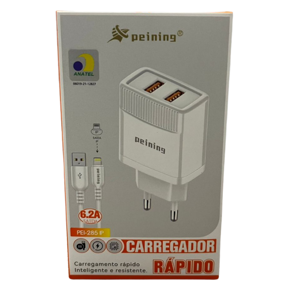 CARREGADOR DUAL USB IOS PEI-285-IP Código PRD476857848726225