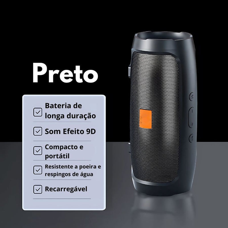 Caixa de Som Charge Mini 3 + Portátil Com Rádio Bluetooth Hi-Fi Sem Fio Bateri