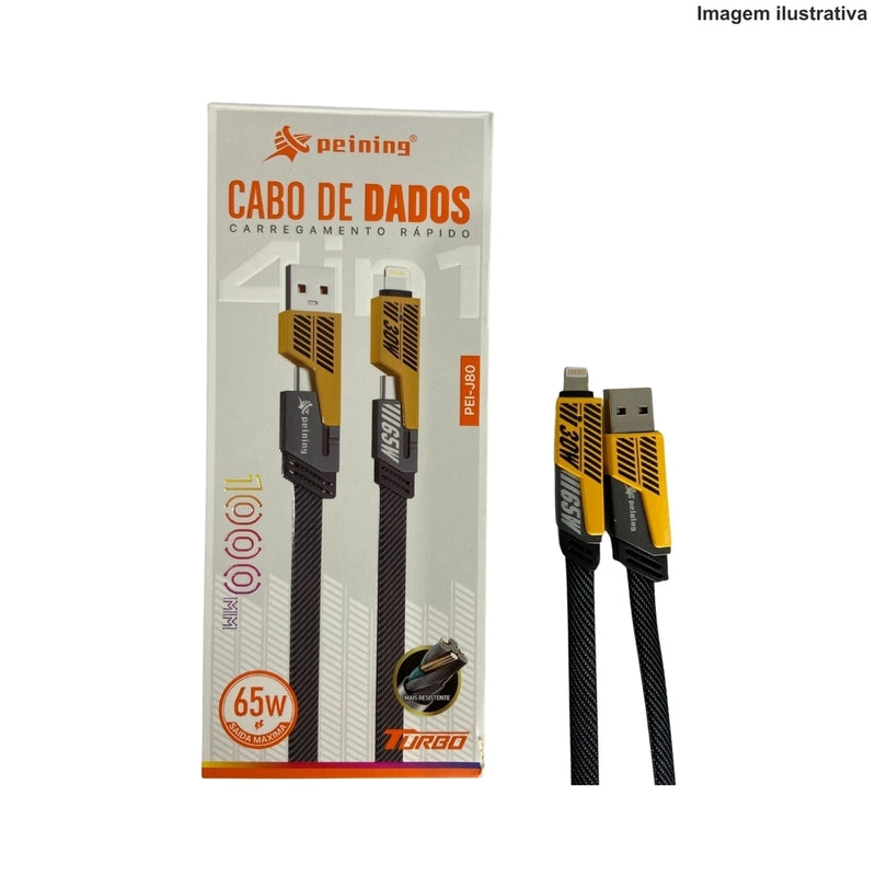 CABO FLAT TURBO 4X1 65W/27W PEI-J80 PEINING Código PRD355730839417817