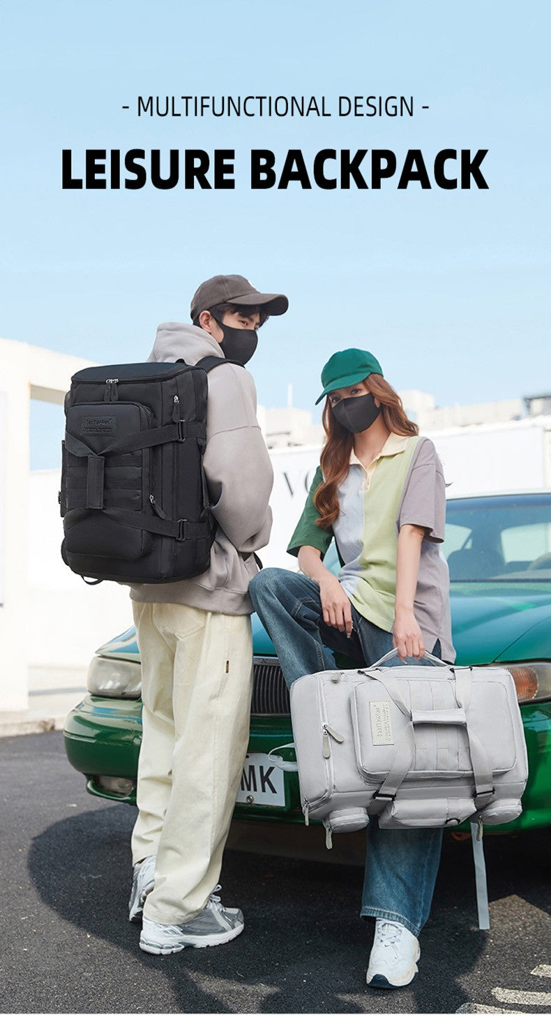 Grande capacidade saco de ginásio mochila de viagem separação seca molhada sa