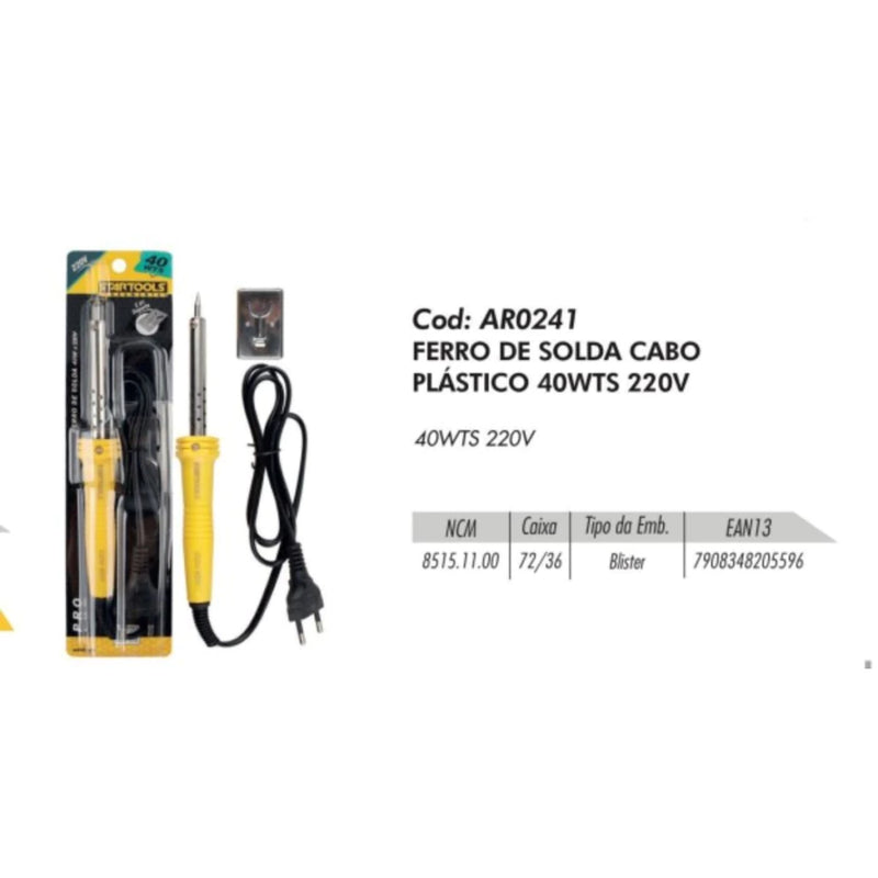 FERRO DE SOLDA 40W 220V AR0241 STARTOOLS Código PRD575490169185051