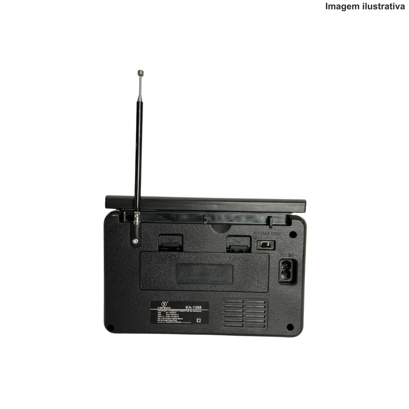 RÁDIO AM/FM BLUETOOTH 5W KA-1088 Código AD-1088