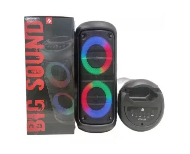 Caixa de Som Bluetooth Grande com botão de Super Bass Potente Estilo JBL Led Su