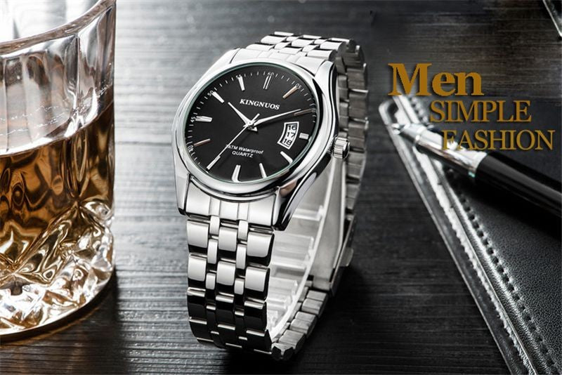 Relógio de quartzo impermeável de luxo masculino, relógios esportivos masculi