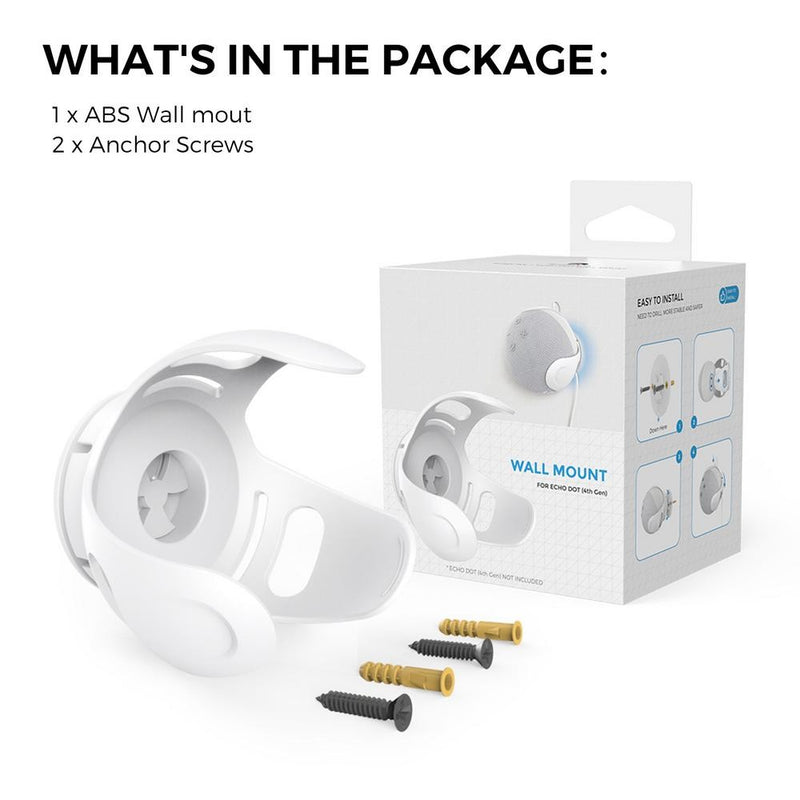 Wall Mount Holder para AmazonEcho Dot, caixa de som, economia de espaço, Wall M