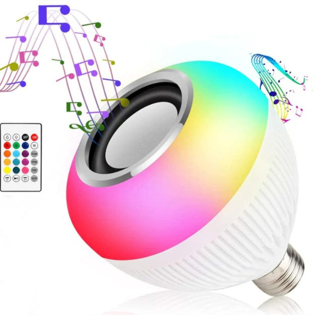 DAFUSHOP Lampada Bluetooth Led Caixa De Som Com Controle Remoto 12W Rgb Luz Colo