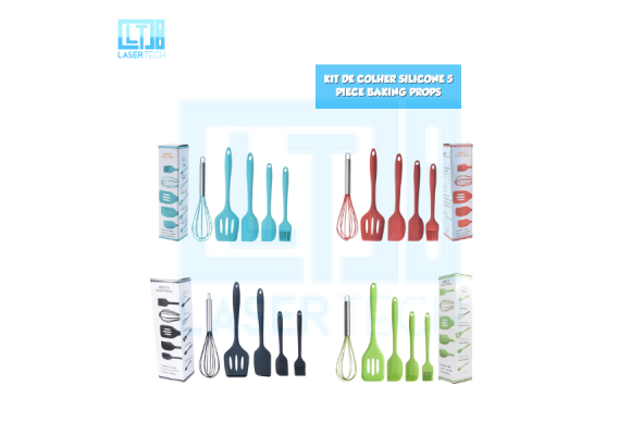 KIT DE COLHER SILICONE 5 PIECE BAKING PROPS FFJ-036 Código 258701