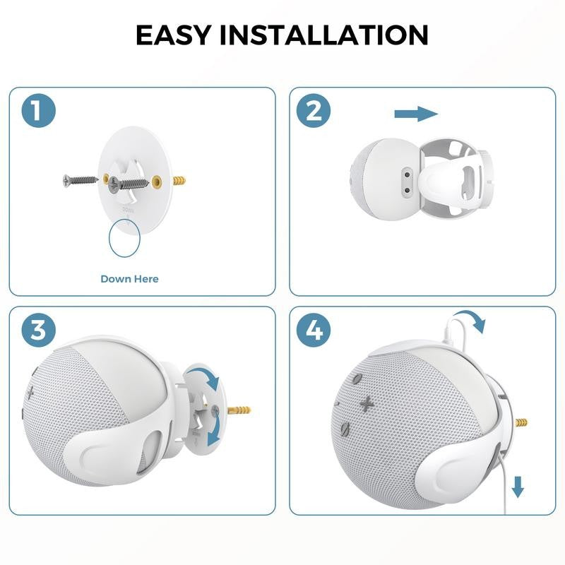 Wall Mount Holder para AmazonEcho Dot, caixa de som, economia de espaço, Wall M