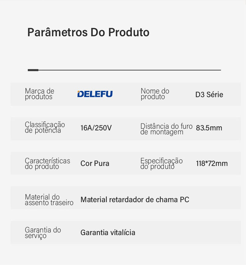 DELEFU Temperado Vidro Cinza Brasil Standard Outlet Dual Usb Tipo C Suíça Wall