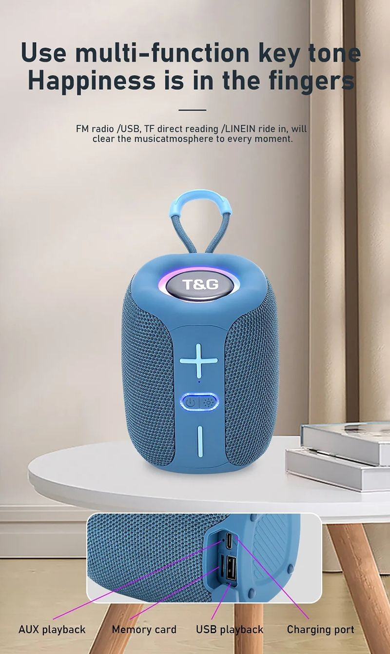 Caixa de som alto-falante bluetooth portátil caixa de som música subwoofer sem