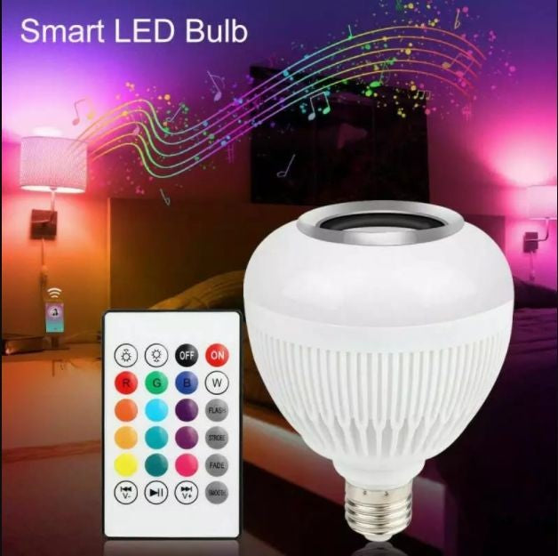 DAFUSHOP Lampada Bluetooth Led Caixa De Som Com Controle Remoto 12W Rgb Luz Colo