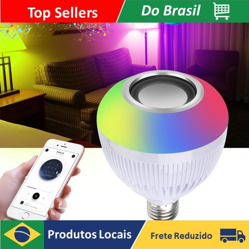 DAFUSHOP Lampada Bluetooth Led Caixa De Som Com Controle Remoto 12W Rgb Luz Colo