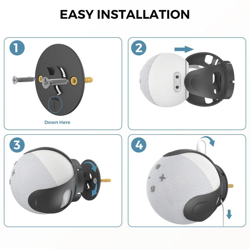 Wall Mount Holder para AmazonEcho Dot, caixa de som, economia de espaço, Wall M