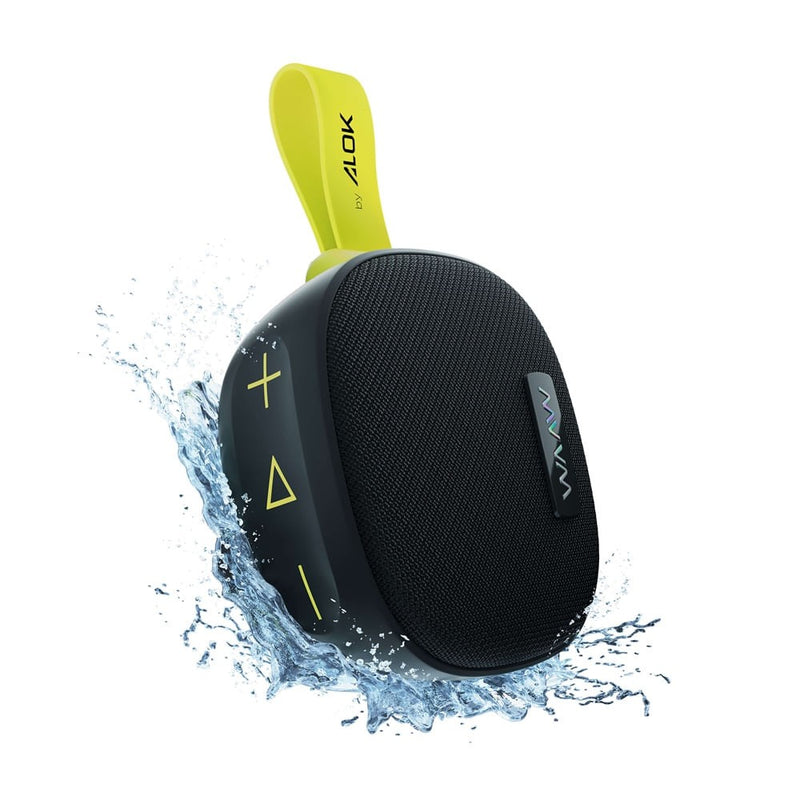 Caixa de Som WAAW by ALOK ME 100SB Bluetooth e Cartão de Memória, Resistente à Água IPX6
