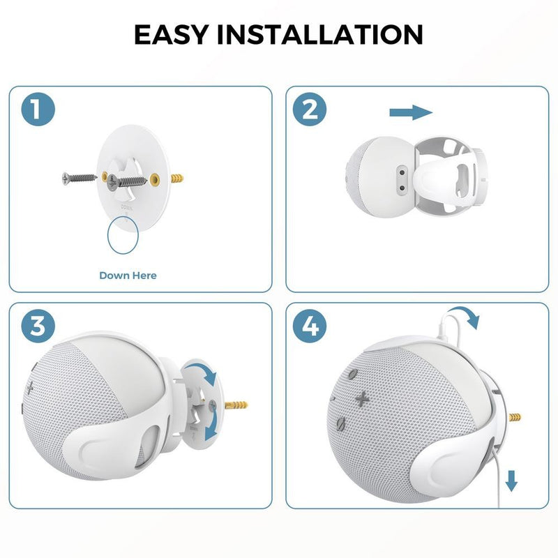 Wall Mount Holder para AmazonEcho Dot, caixa de som, economia de espaço, Wall M