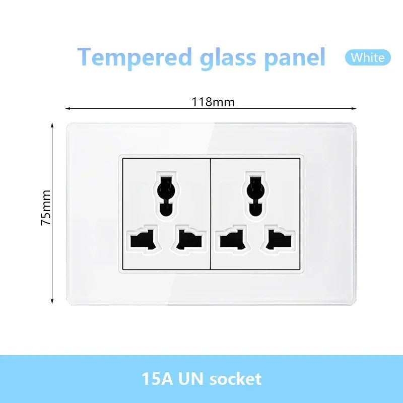 Tomada de parede de carga rápida usb inteligente tipo-c 20w americana, painel d