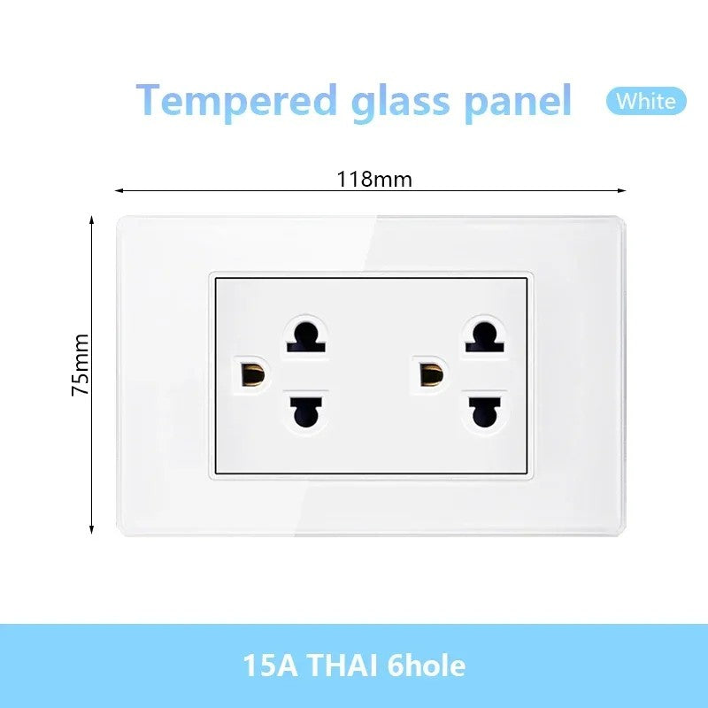 Tomada de parede de carga rápida usb inteligente tipo-c 20w americana, painel d