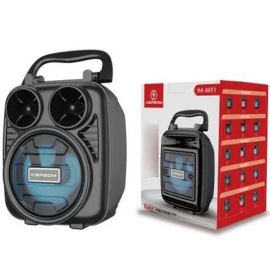 Rádio Portátil Bluetooth, AM, FM, TF, USB, Kapbom, KA-8001, Caixa De Som