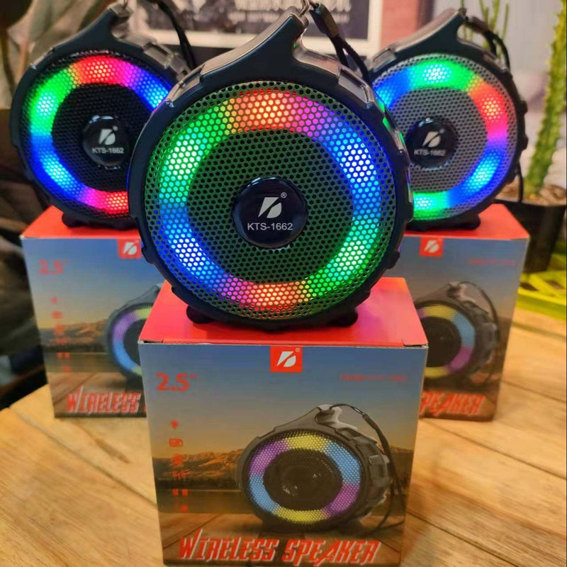 Caixa de som amplificada kts 1662 led rgb tws caixa de som bluetooth 2.5 posegad