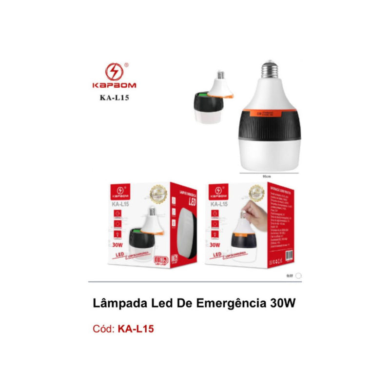 LÂMPADA DE EMERGENCIA LED 30W KA-L15 Código PRD476249715993697