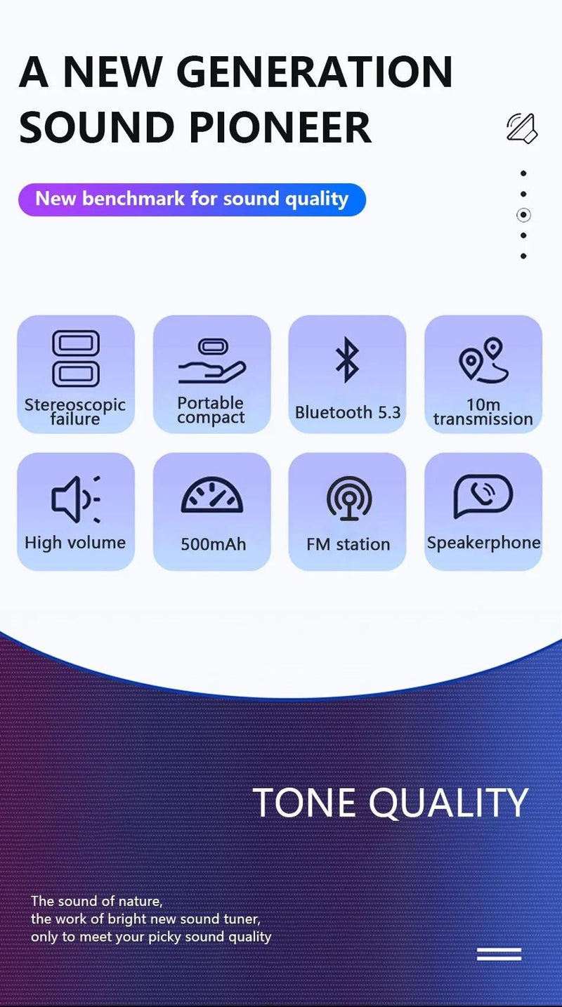Caixa de som alto-falante bluetooth caixa de som portátil rádio sem fio fm mú