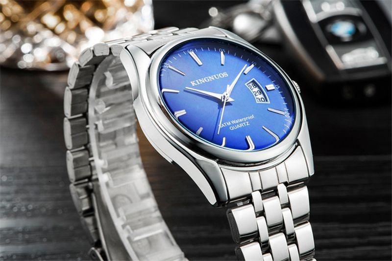 Relógio de quartzo impermeável de luxo masculino, relógios esportivos masculi