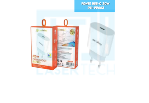 FONTE USB-C 20W PEI-PD002 Código 202301