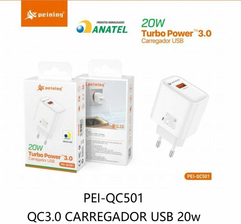 FONTE TURBO USB 20W PEI-QC501 Código PRD390458072277726