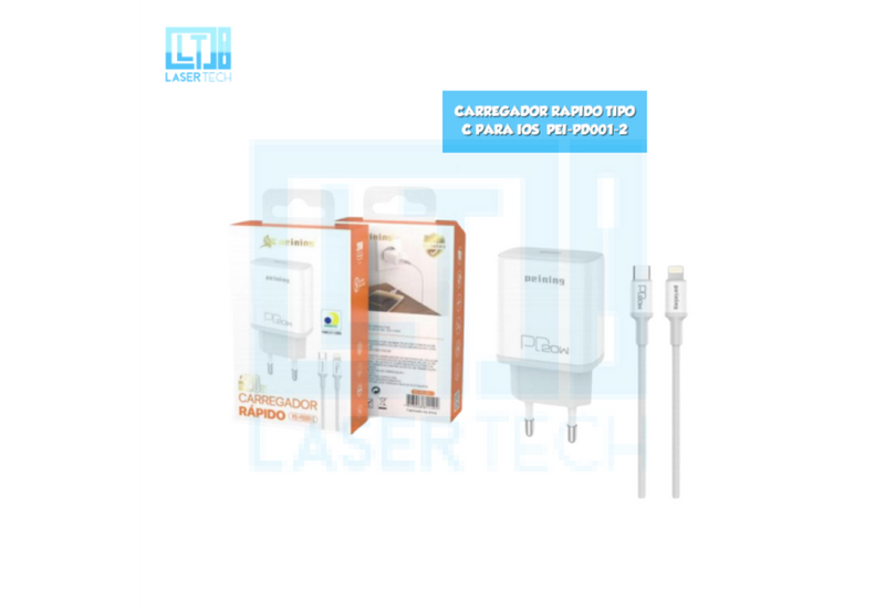 CARREGADOR RAPIDO TIPO C PARA IOS PEI-PD001-2 PEI-PD002-I Código PEI-PD002 PEI-PD001