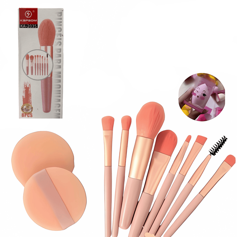 KIT 8 PINCEIS DE MAQUIAGEM KA-2035 Código PRD504052606993106