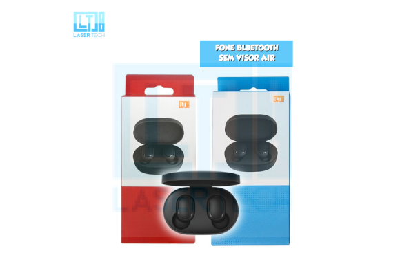 FONE AIR SEM VISOR CX AZUL/VERMELHO Código BLUE