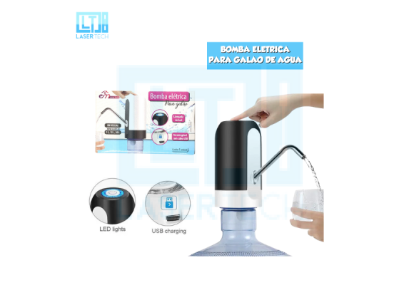BOMBA ELÉTRICA PARA GALÃO C/ LED ZL-0048 Código 13560