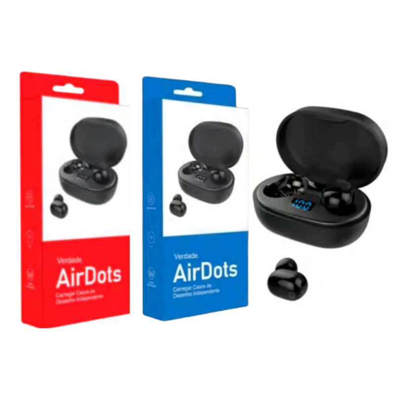 FONE SEM FIO AIRDOTS PRO COM VISOR Código RED