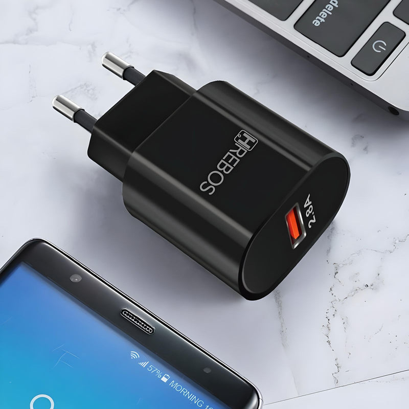 Fonte Carregador Turbo 14W USB Hrebos HS-529